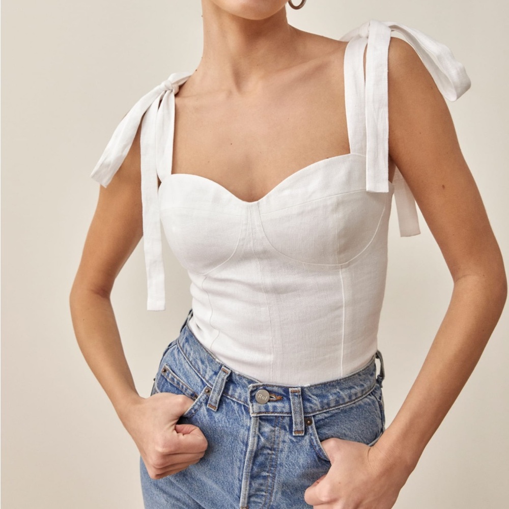 NTW- Reformation Jaxon Linen Top